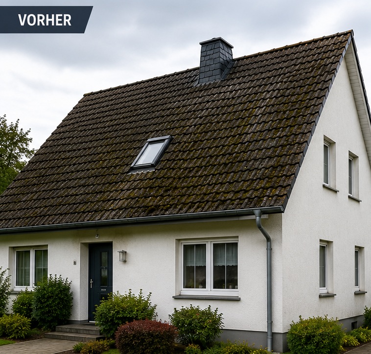 Dachreinigung – vorher